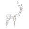 Northlight Lighted Standing and Animated Outdoor Christmas Reindeer - 48" - White - Clear Lights